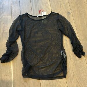 Casa Zeta Jones New with tags Woman’s Mesh black shirt